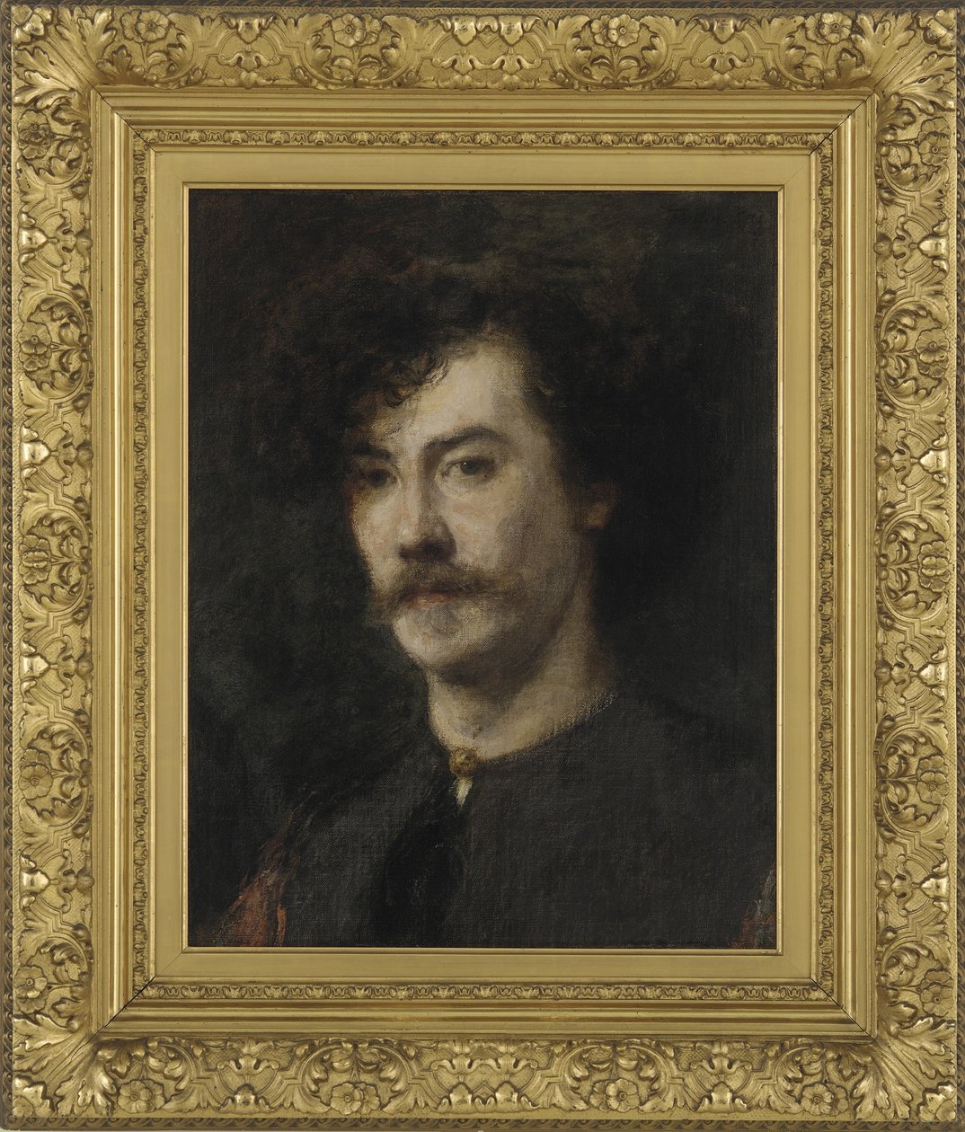 Portret Whistlera, 1865 (olej na płótnie osadzony na płycie aluminiowej) autorstwa Ignace Henri Jean Fantin Latour