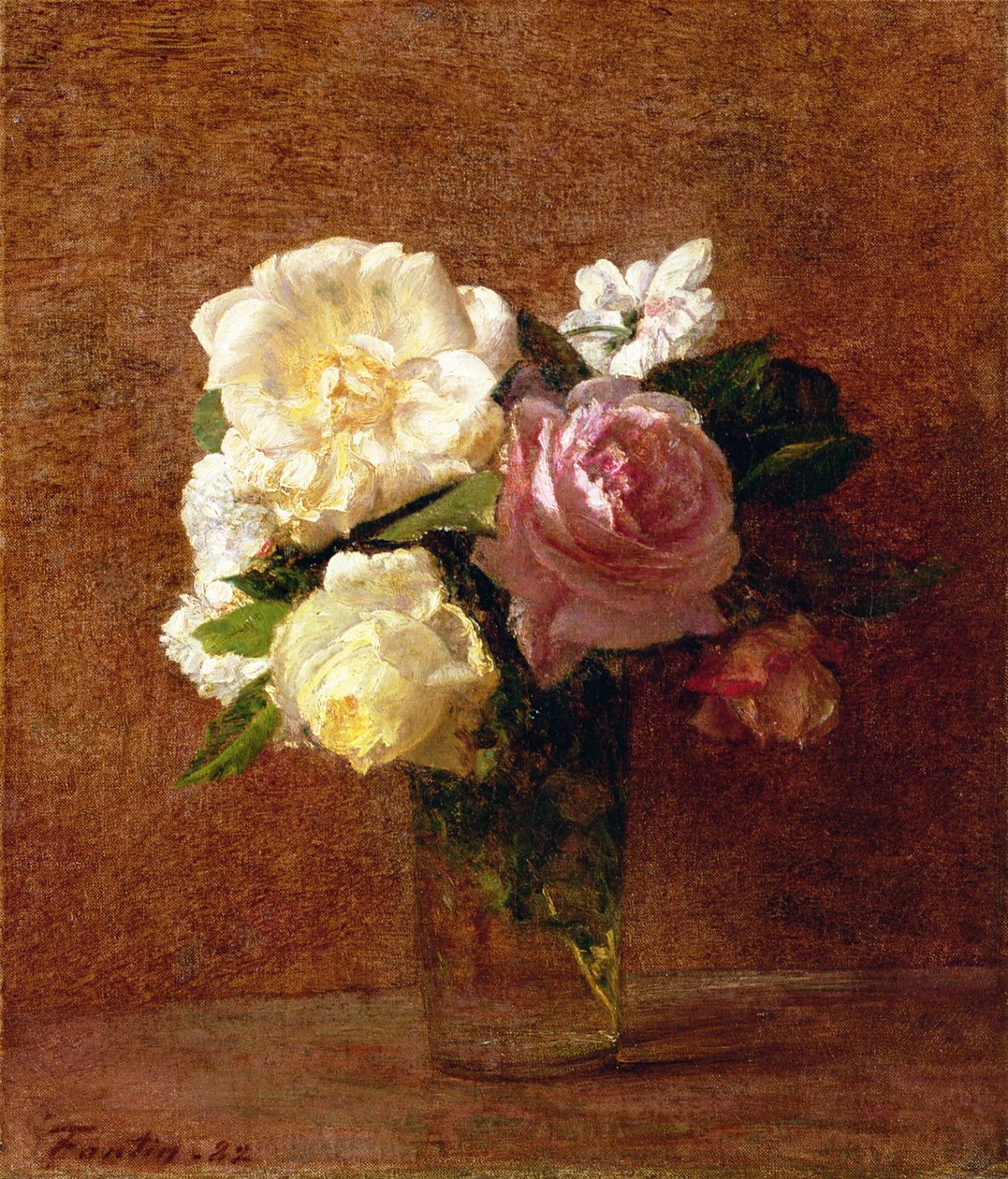 Róże, 1882 autorstwa Ignace Henri Jean Fantin Latour