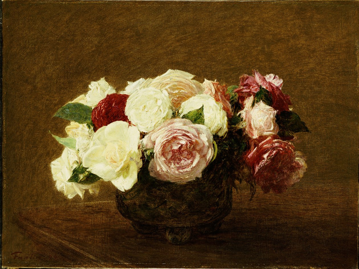 Róże, 1894 autorstwa Ignace Henri Jean Fantin Latour