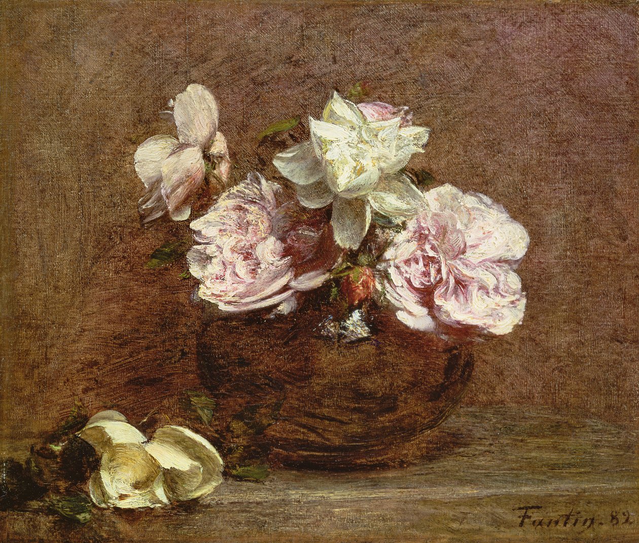 Róże Nicei, 1882 autorstwa Ignace Henri Jean Fantin Latour