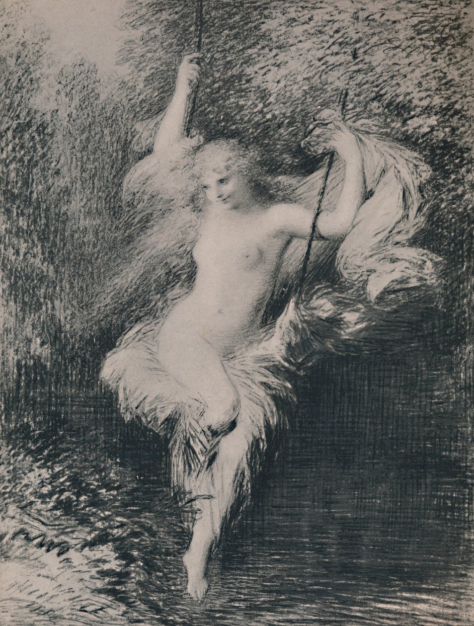 Sara Kąpiąca się, 1892, 1946 autorstwa Ignace Henri Jean Fantin Latour
