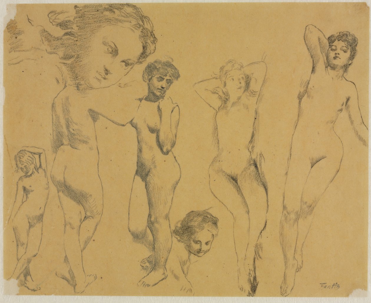 Studia aktów kobiecych, c. 1895. autorstwa Ignace Henri Jean Fantin Latour