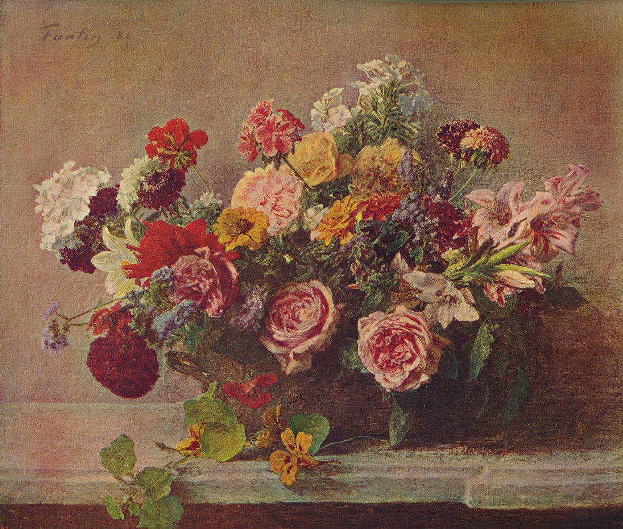 Kwiaty letnie, 1882, c1915 autorstwa Ignace Henri Jean Fantin Latour