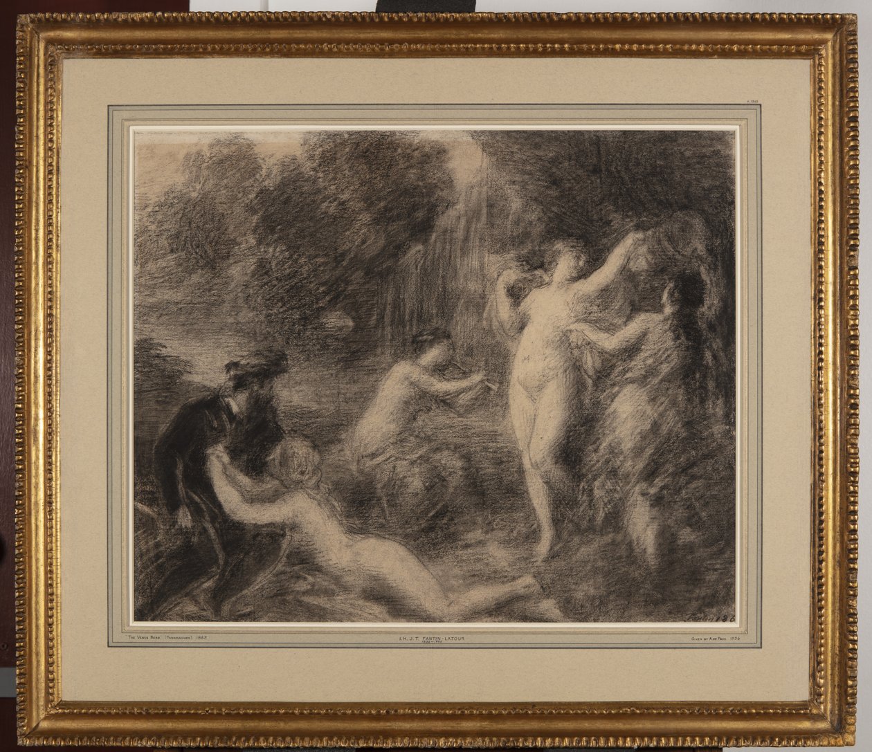 Tannhauser au Venusberg (kreda na papierze) autorstwa Ignace Henri Jean Fantin Latour
