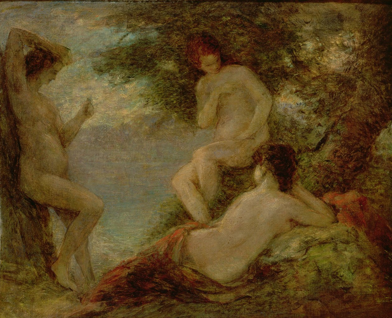 Kąpiący się, ok. 1904 (olej na płótnie) autorstwa Ignace Henri Jean Fantin Latour