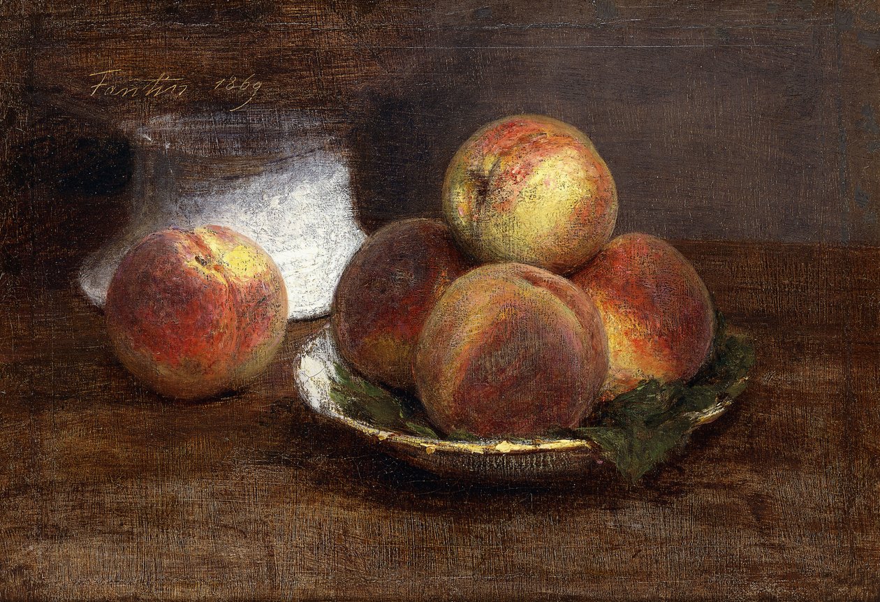 Miska Brzoskwini; Miska rybacka, 1869 autorstwa Ignace Henri Jean Fantin Latour