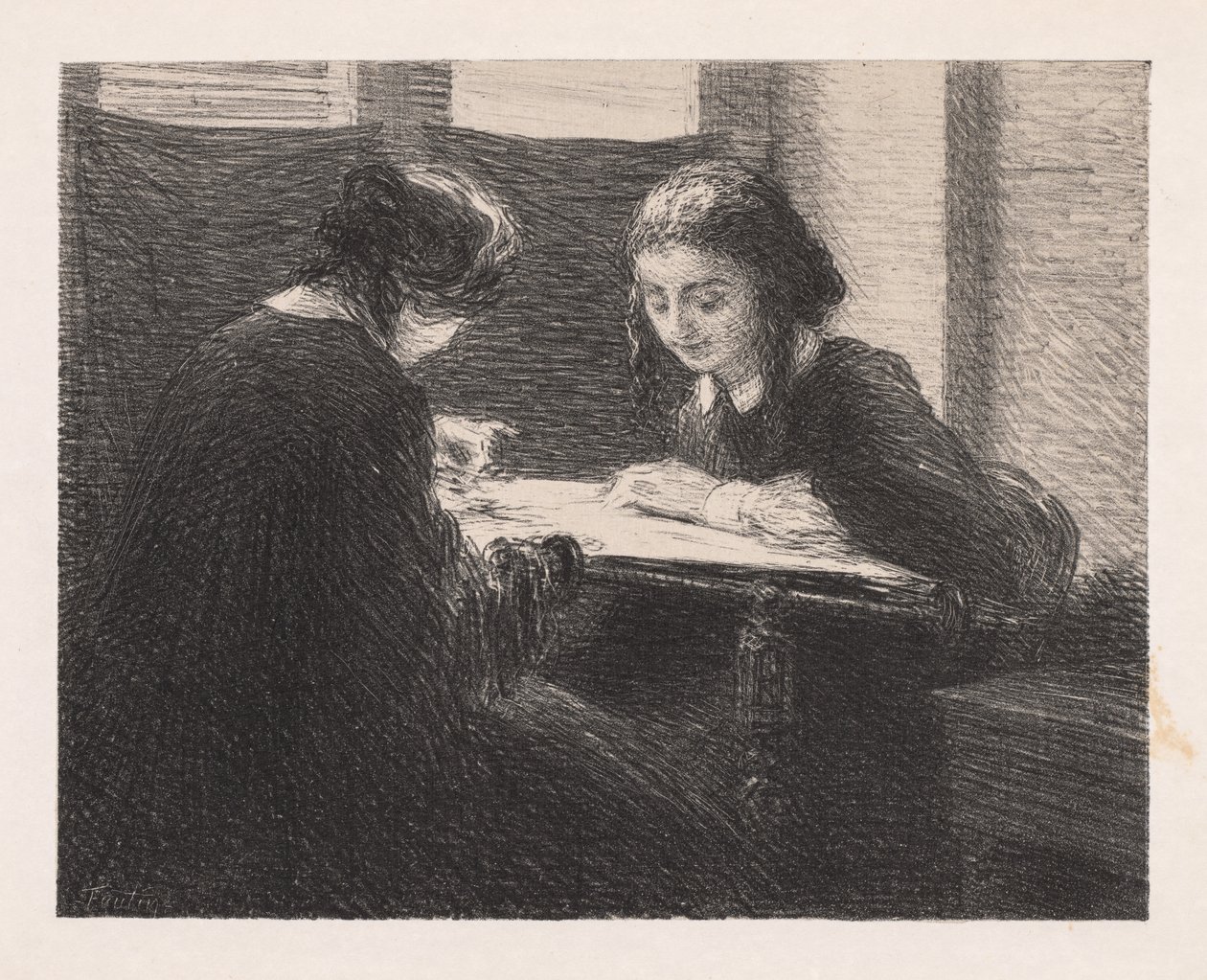 The Embroideres Les Hafciarki, 1898. autorstwa Ignace Henri Jean Fantin Latour