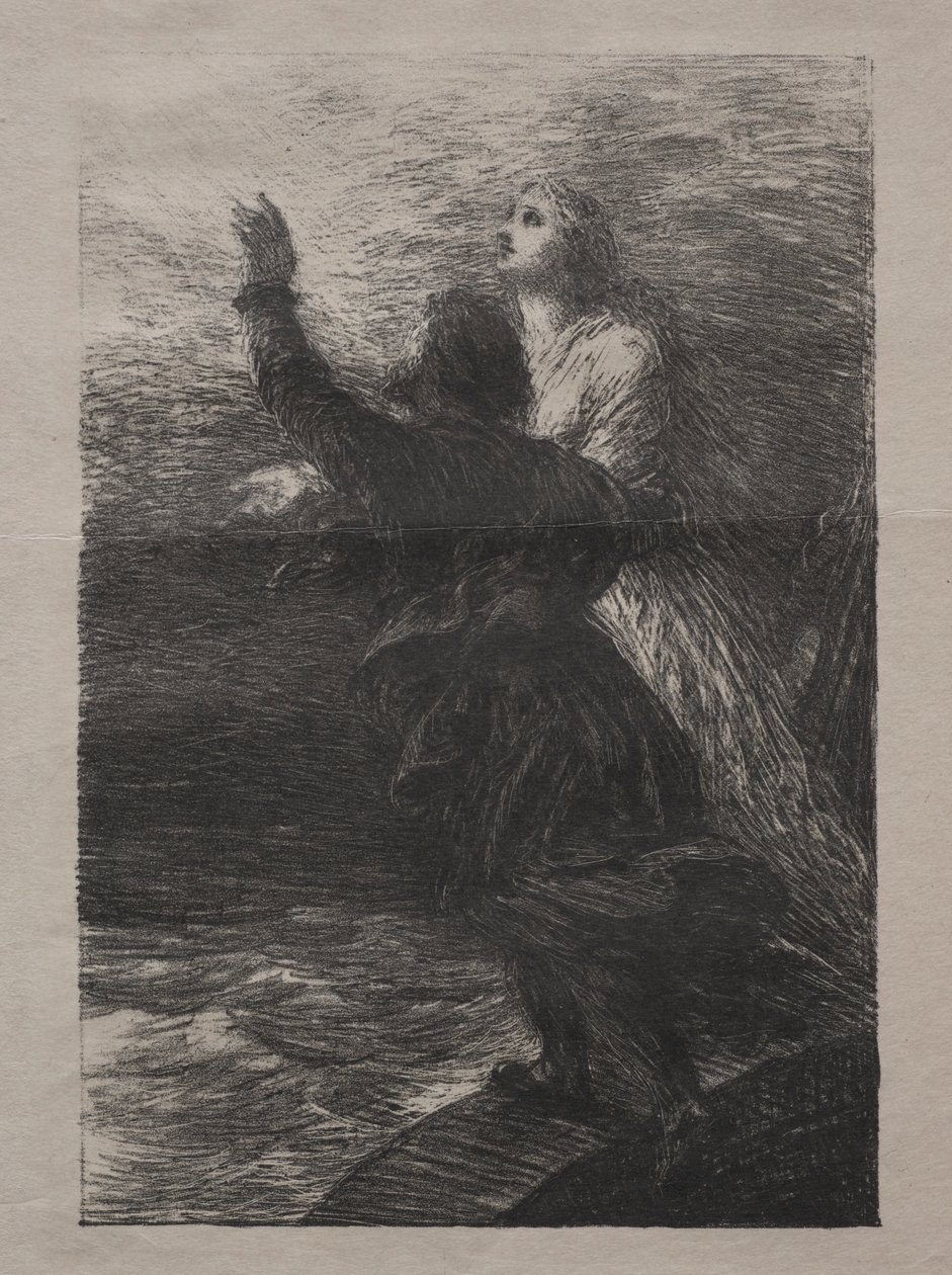 Latający Holender. autorstwa Ignace Henri Jean Fantin Latour