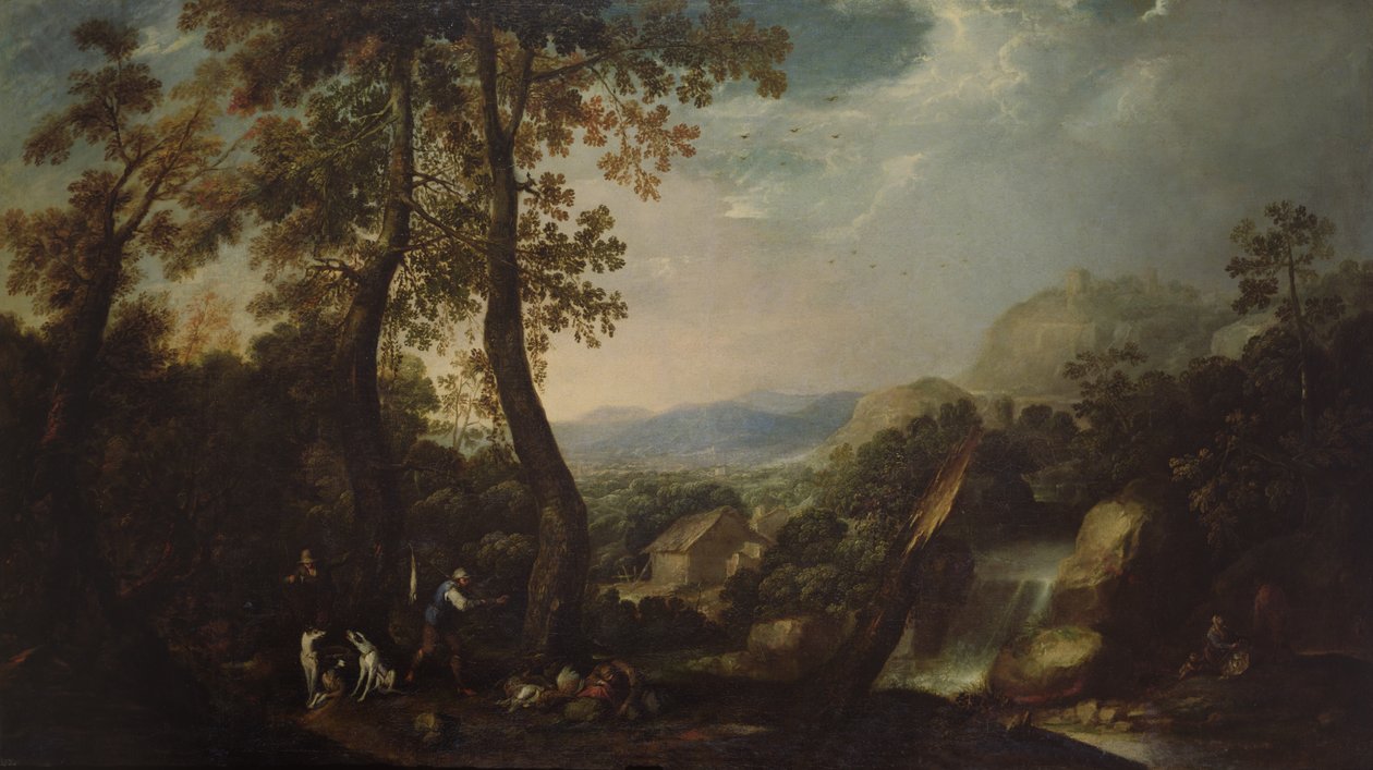 Krajobraz z Torrentem, 1665 autorstwa Ignacio Iriarte
