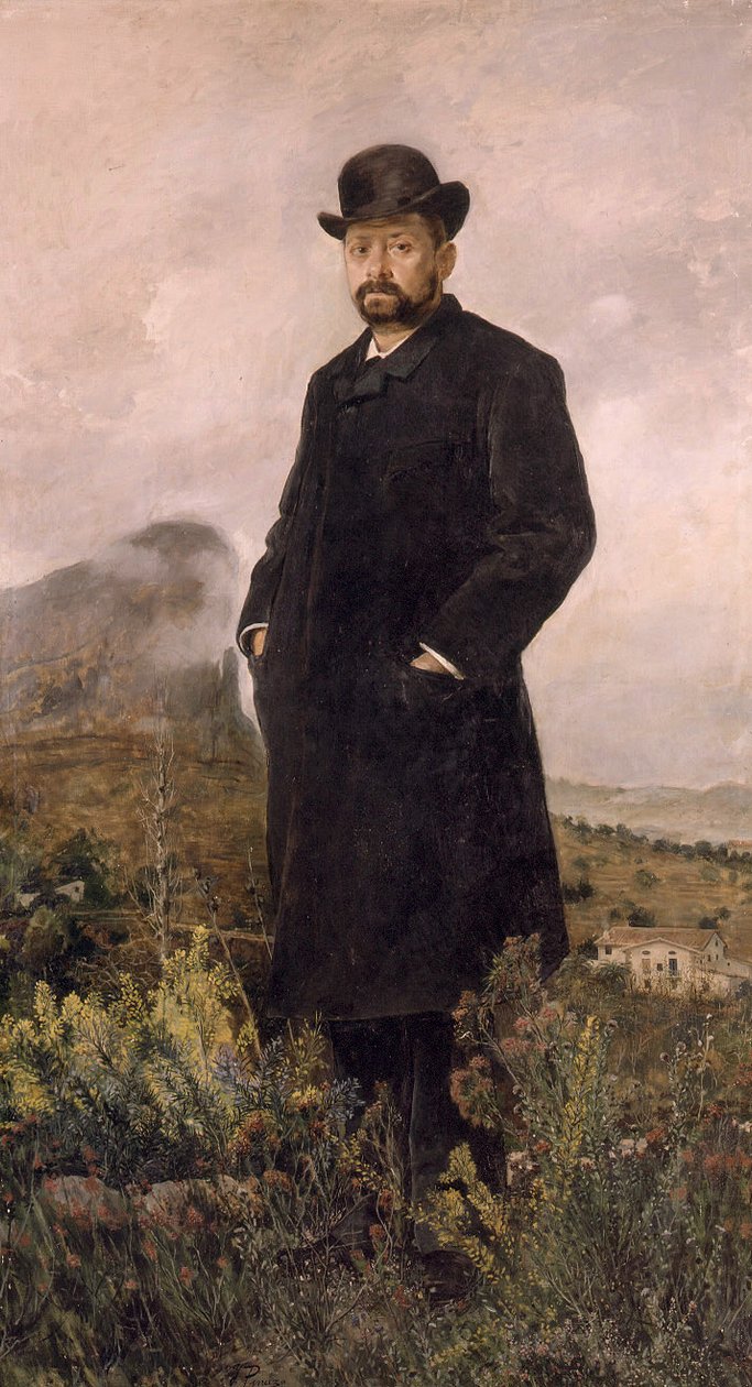 Zimowy portret D. Manuela Comas autorstwa Ignacio Pinazo Camarlench