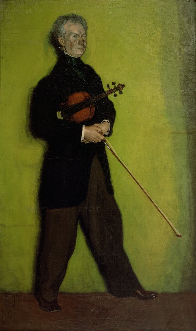 Portret skrzypka Larrapide, 1910 autorstwa Ignacio Zuloaga y Zabaleta