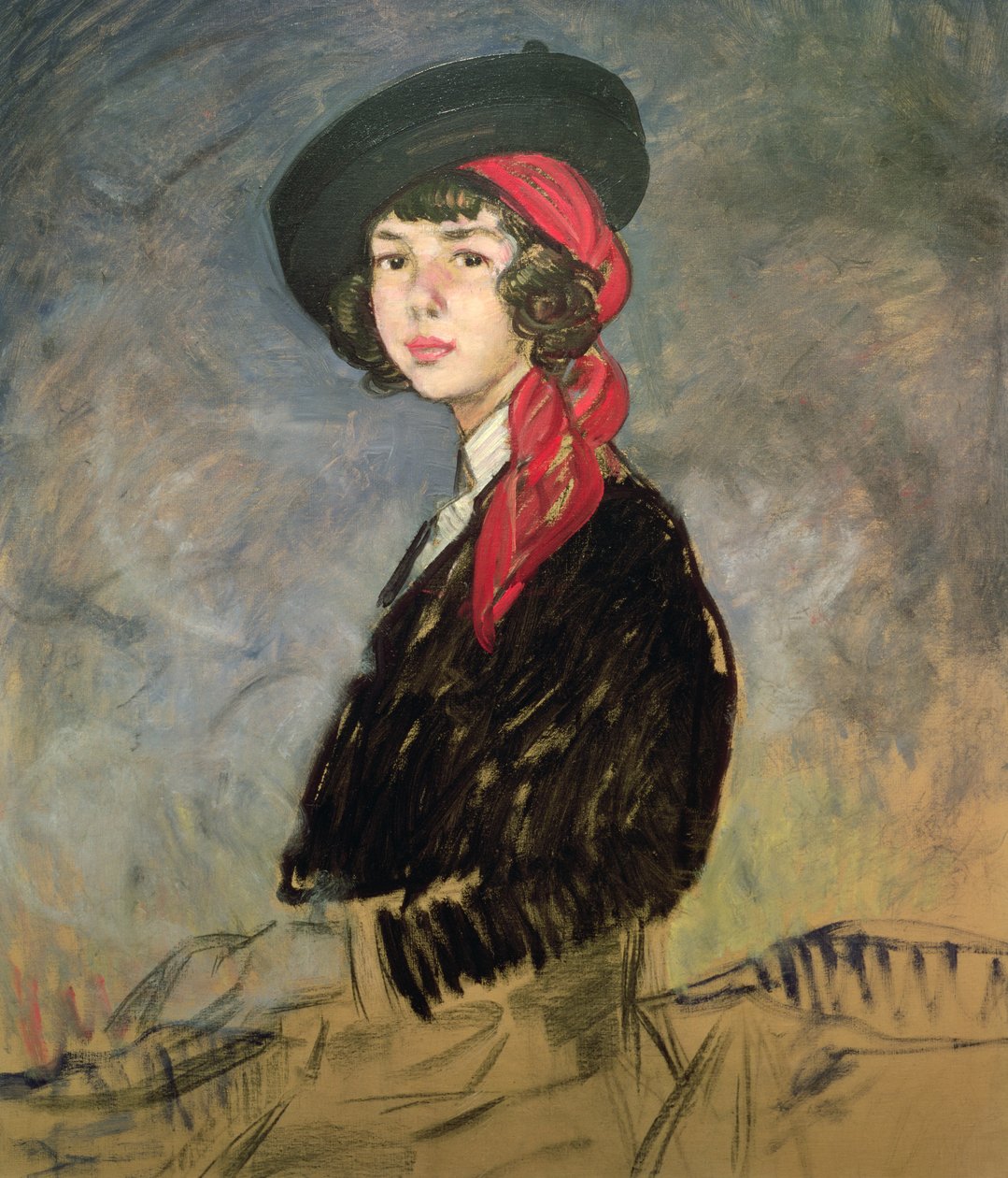 Szkic do portretu księżnej Alby (ur. 1926), 1939 (olej) autorstwa Ignacio Zuloaga y Zabaleta