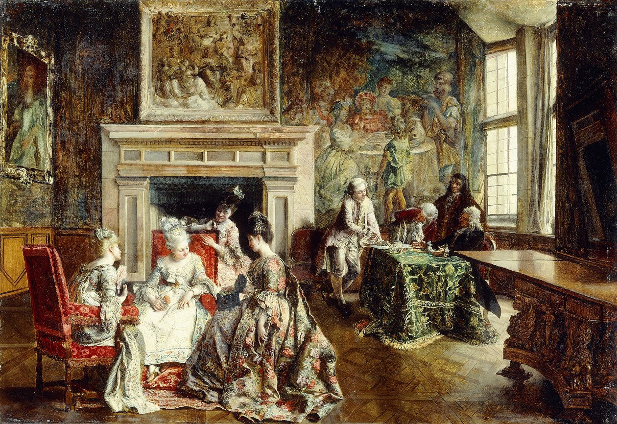 Kontrakt małżeński, 1874 autorstwa Ignacio Leon y Escosura