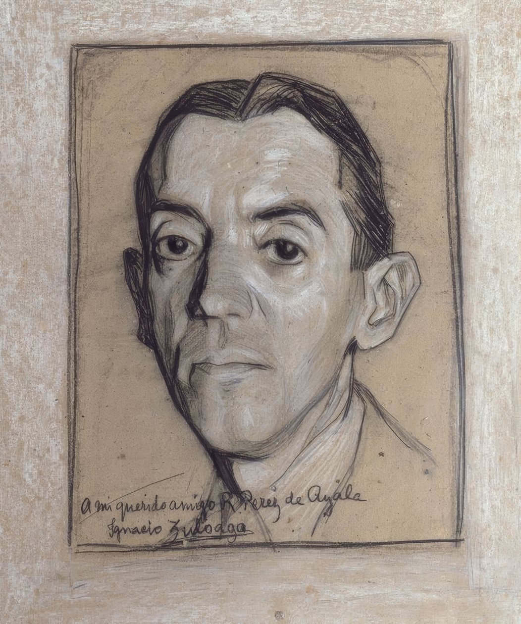 PORTRET RAMONA PEREZ DE AYALA (1888–1962) HISZPAŃSKI PISARZ I DZIENNIKARZ - RYSUNEK - POKOLENIE 1914 autorstwa Ignacio Zuloaga