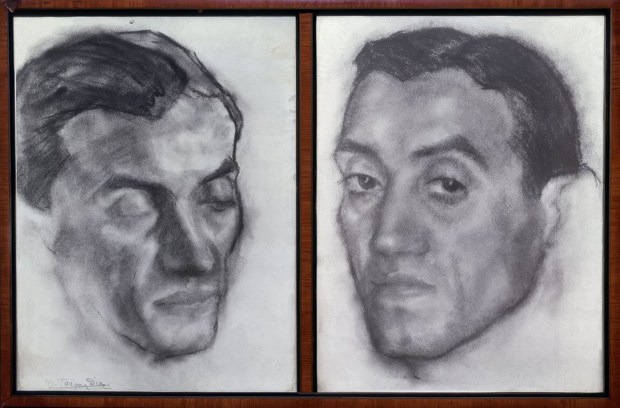 PORTRET RAMONA PEREZ DE AYALA (1888–1962) HISZPAŃSKI PISARZ I DZIENNIKARZ - RYSUNEK - POKOLENIE 1914 autorstwa Ignacio Zuloaga