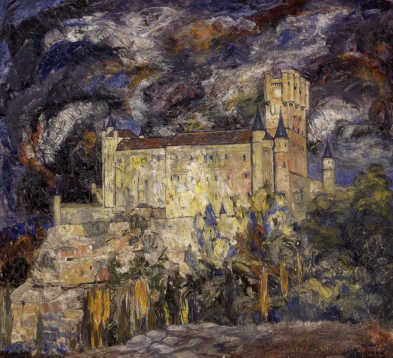 ALCAZAR DE SEGOVIA - 1925 - OLEJ / PŁÓTNO - 115X124 CM autorstwa Ignacio Zuloaga y Zabaleta