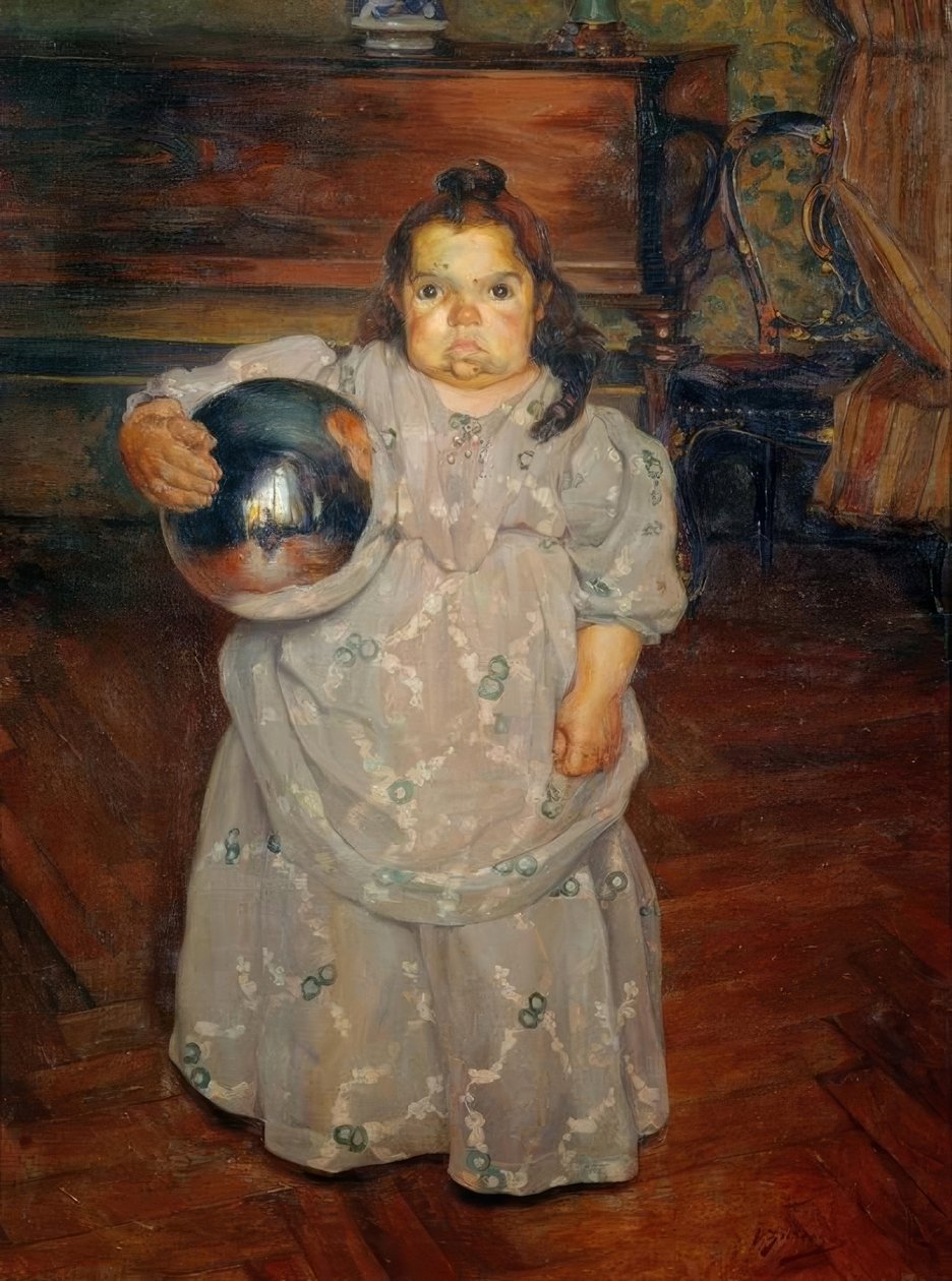 Die Zwergin Doña Mercédes autorstwa Ignacio Zuloaga y Zabaleta