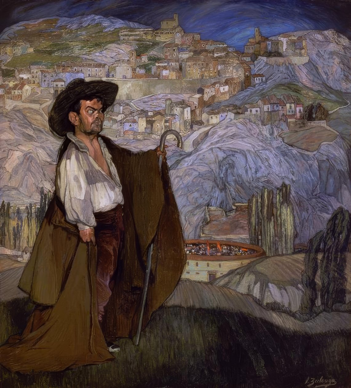 DWARD GREGORIO „EL BOTORO” W SEPULWEDZIE – 1908 autorstwa Ignacio Zuloaga y Zabaleta