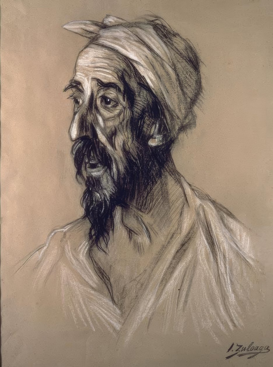 RANNY KIKSOT - MALARSTWO I WĘGIEL 1906 - HISZPAŃSKI EKSPRESJONIZM autorstwa Ignacio Zuloaga y Zabaleta