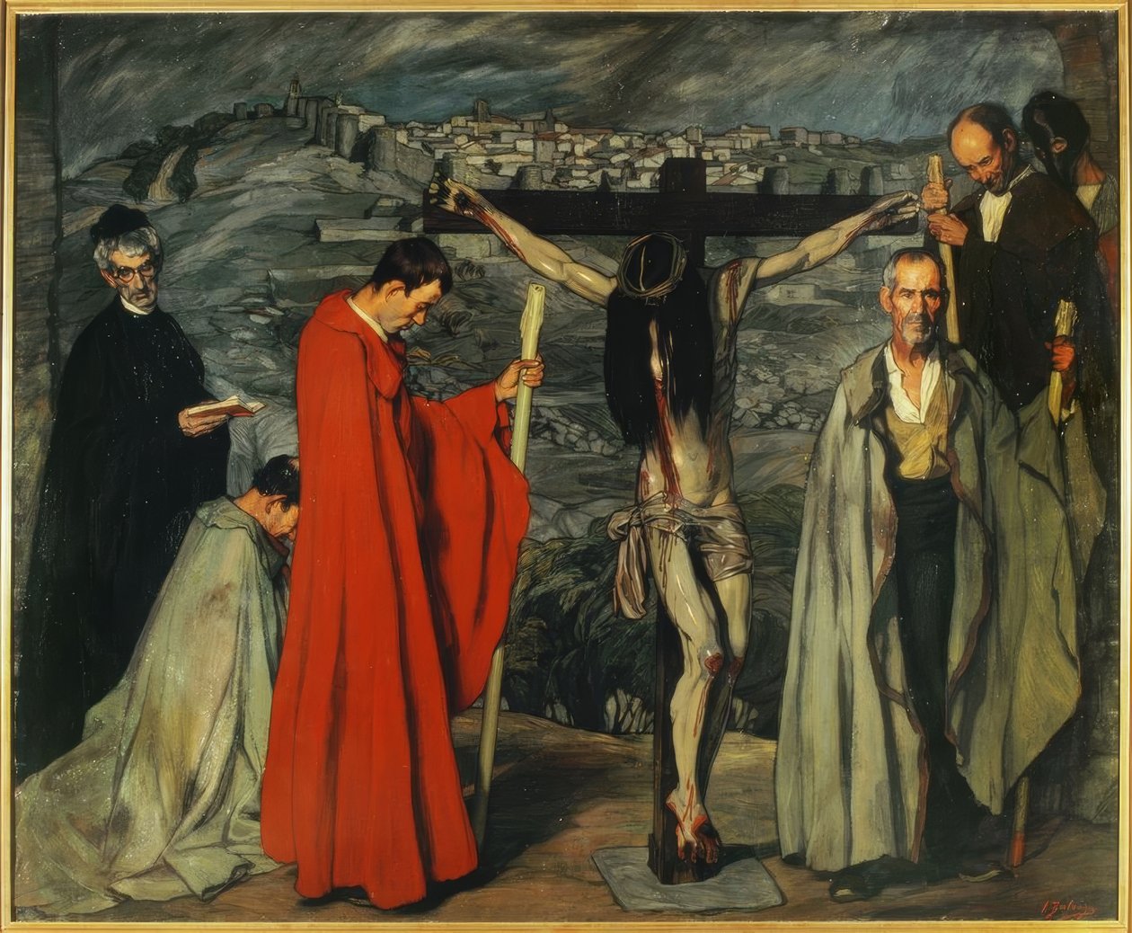 Ignacio Zuloaga / Krwawiący Chrystus lub Krwawy Chrystus , 1911, olej na płótnie, 250 × 300 cm autorstwa Ignacio Zuloaga y Zabaleta