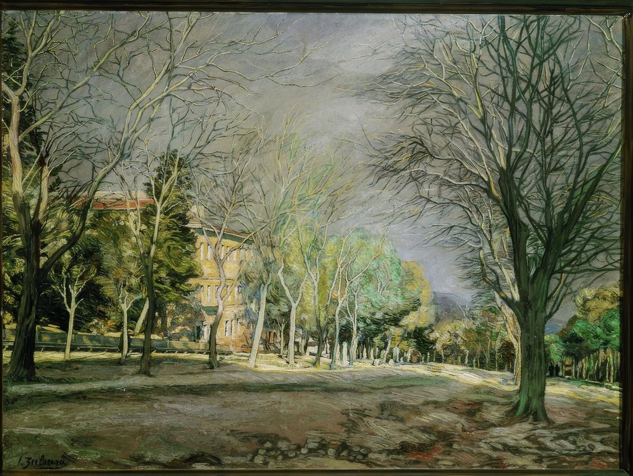 Ignacio Zuloaga / Krajobraz w pobliżu El Escorial", 1932, olej na płótnie, 71 × 96 cm autorstwa Ignacio Zuloaga y Zabaleta