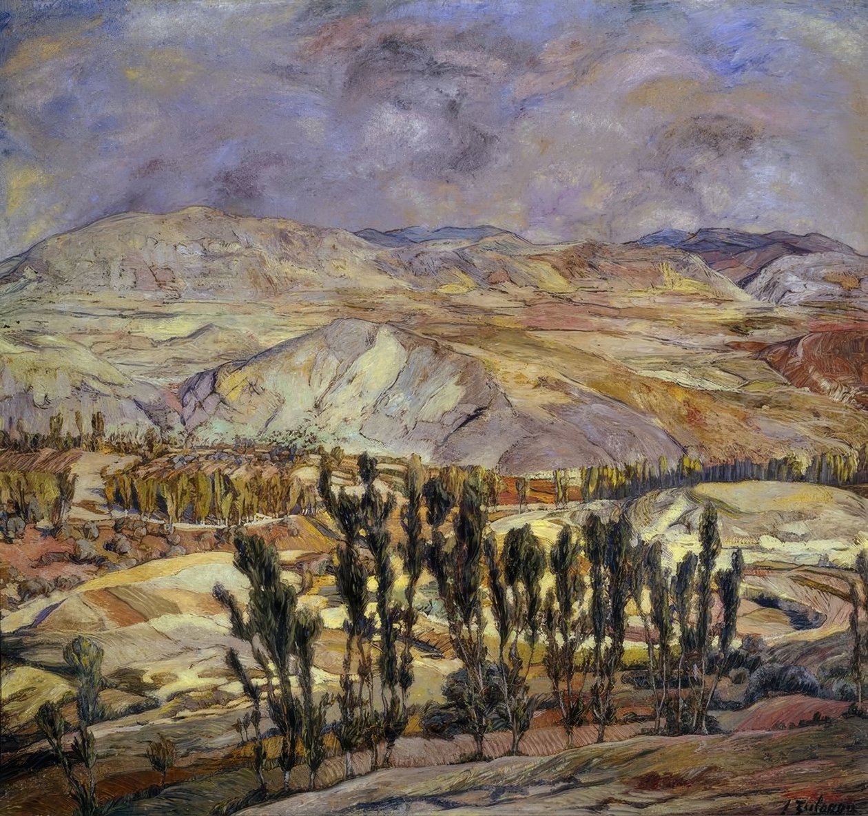 Pejzaż w Calatayud”, 1930, olej na płótnie, 113 × 123 cm, AS00634 autorstwa Ignacio Zuloaga y Zabaleta