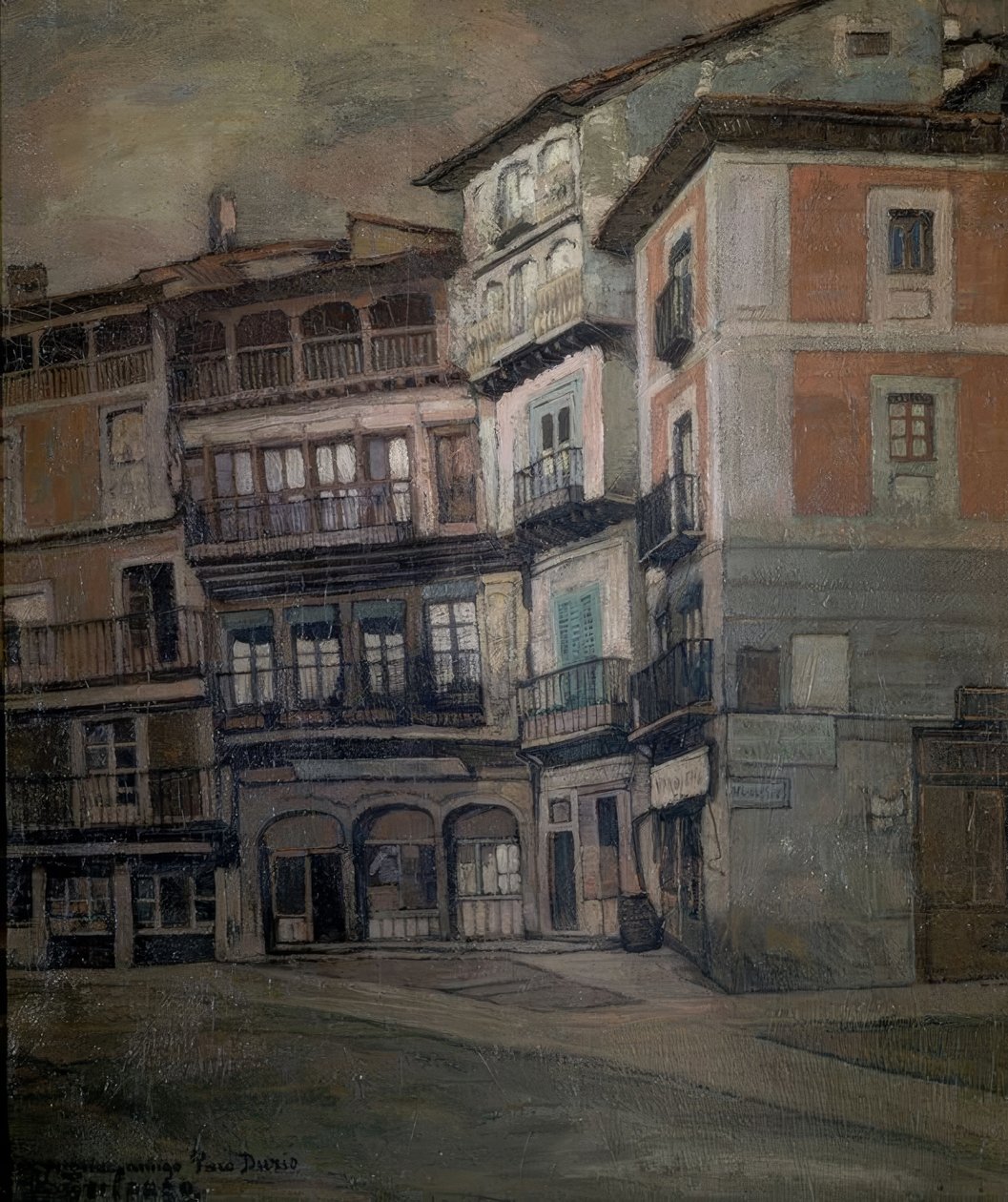 LUDZIE HISZPANII - KRAJOBRAZ KASTYLII - OLEJ / TKANINA - 93 X 77 CM autorstwa Ignacio Zuloaga y Zabaleta