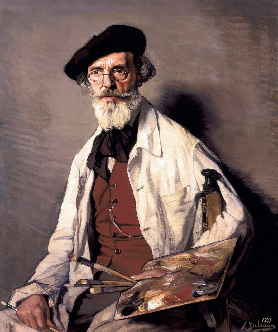 Portret malarza Pablo Uranga (1861-1934) 1937 (olej na płótnie) autorstwa Ignacio Zuloaga y Zabaleta