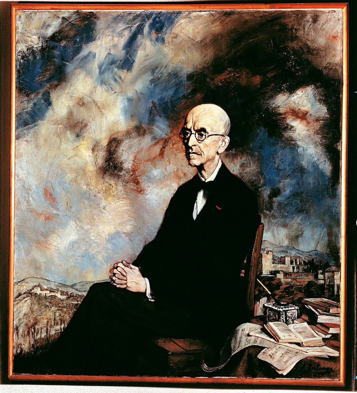 Portret Manuela de Falli (1876-1946), hiszpańskiego kompozytora autorstwa Ignacio Zuloaga y Zabaleta
