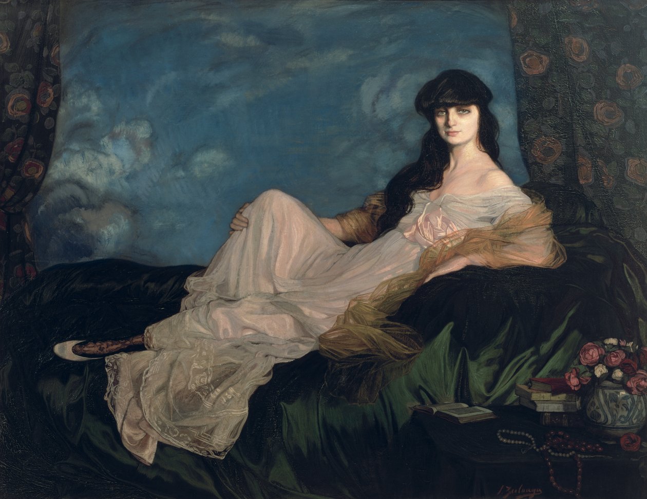 Portret hrabiny de Noailles (1876-1933) 1913 (olej na płótnie) autorstwa Ignacio Zuloaga y Zabaleta