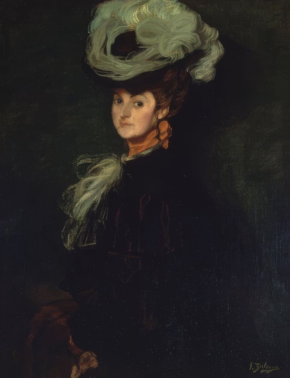 PORTRET ANNIE BOURDIN - 1906 - OLEJ / PŁÓTNO -101X78 CM autorstwa Ignacio Zuloaga y Zabaleta