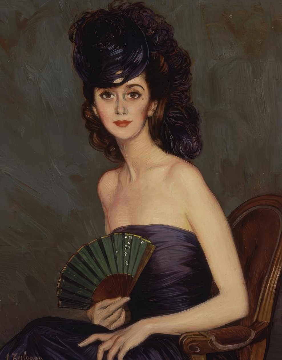 SEÑORA DE PATIÑO (LA DURCAL) – SIGLO XX – O / L – 93X73 CM autorstwa Ignacio Zuloaga y Zabaleta