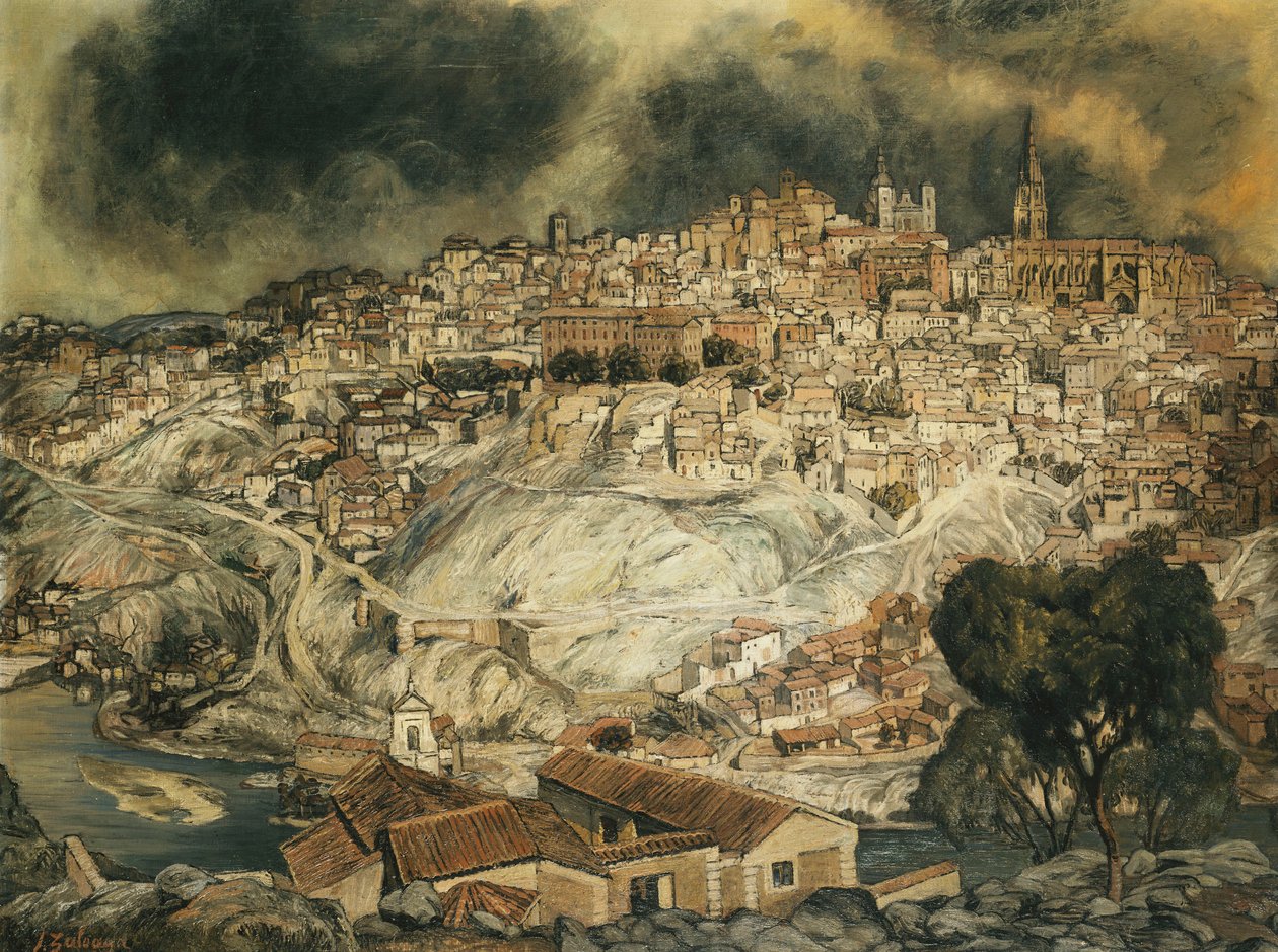 Fort Toledo; Alcazar w Toledo, autorstwa Ignacio Zuloaga y Zabaleta