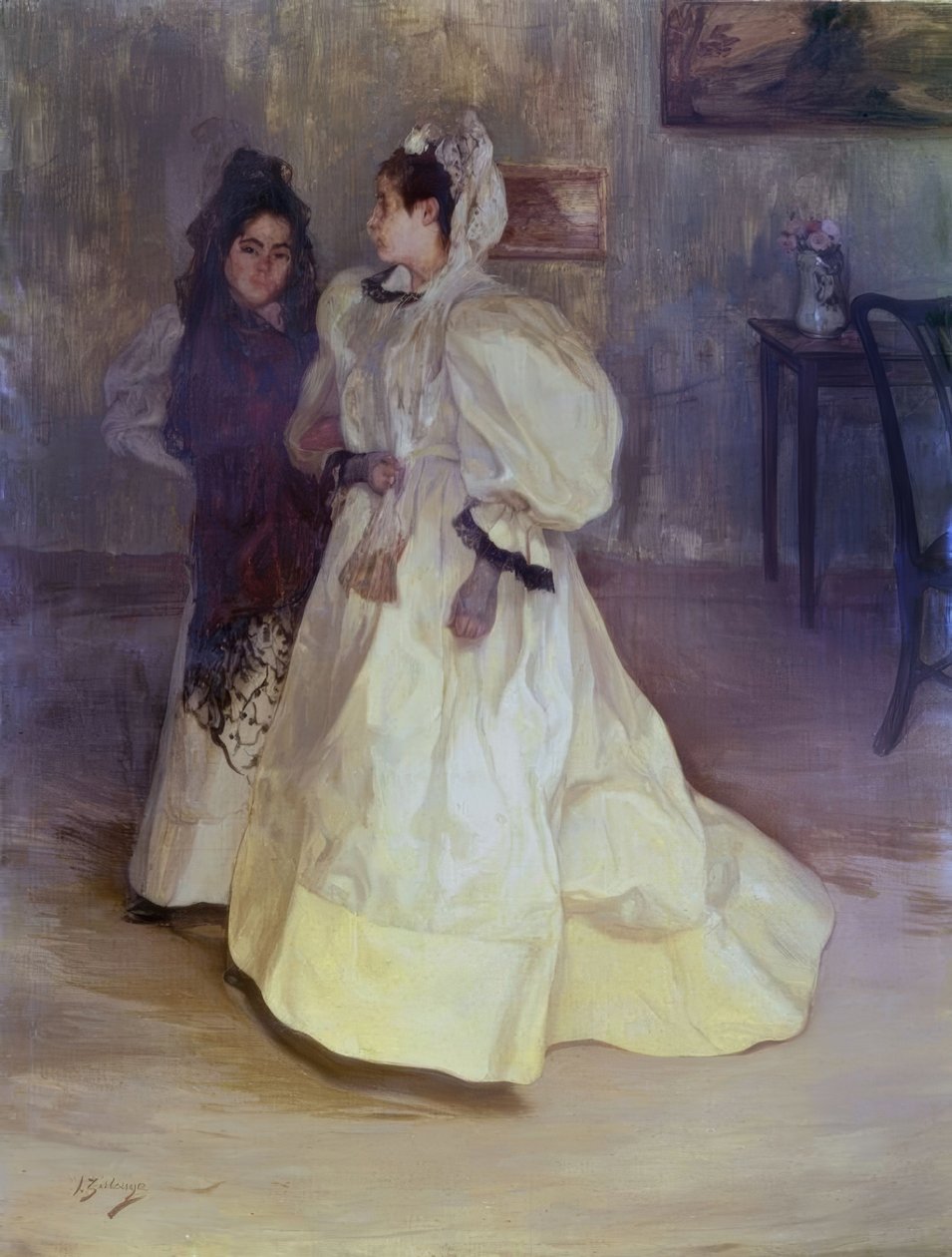 Dwóch przyjaciół”, 1896, olej na płótnie autorstwa Ignacio Zuloaga y Zabaleta