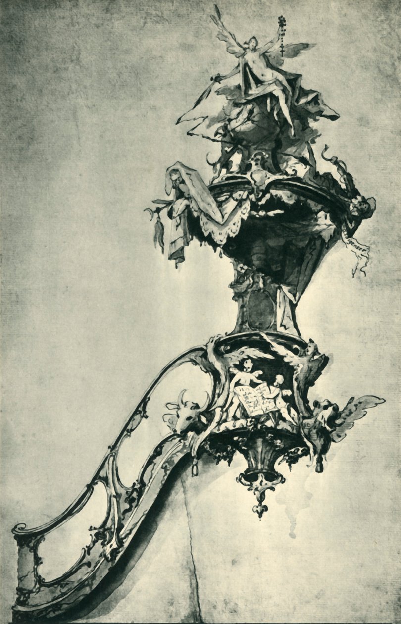Projekt ambony, poł. XVIII w., 1943 r. autorstwa Ignatz Günther