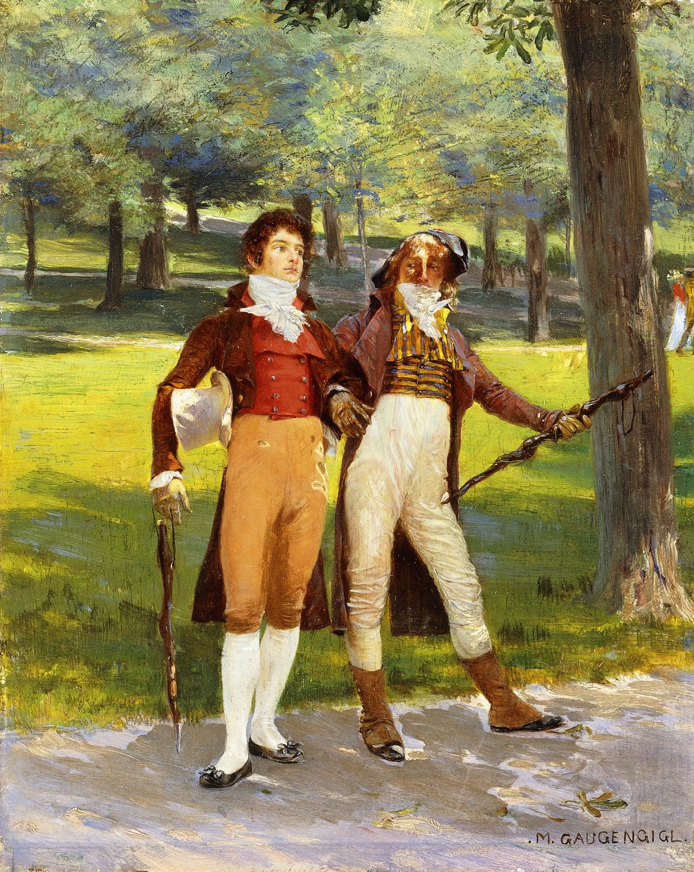 Dandy w parku autorstwa Ignaz Marcel Gaugengigl