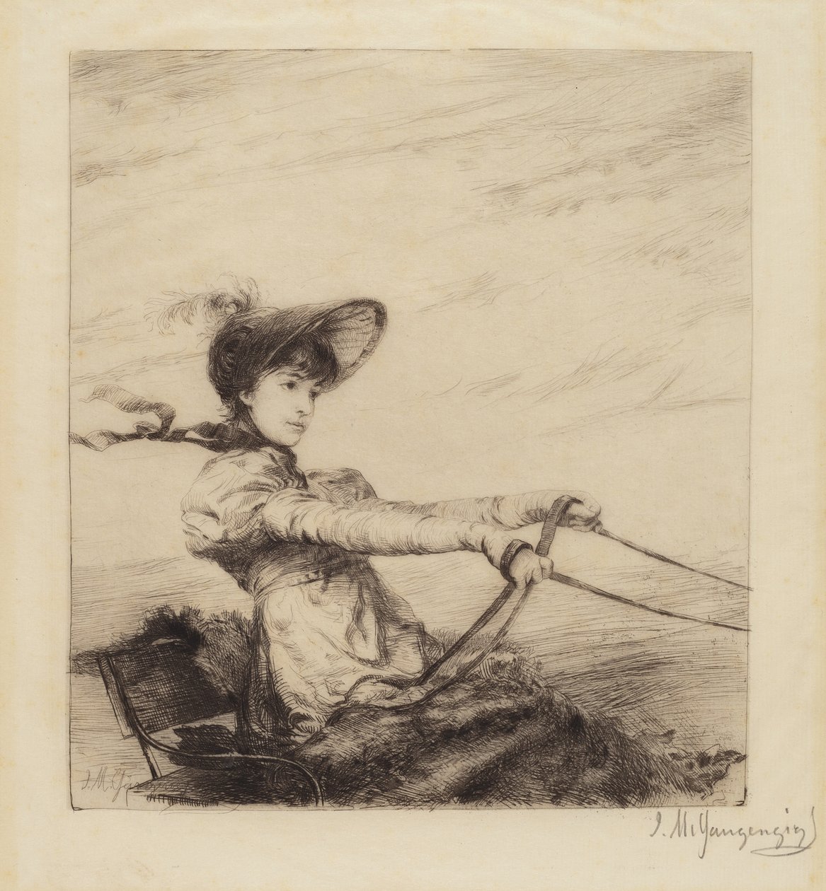 Bez tytułu (Woman Driving Carriage) autorstwa Ignaz Marcel Gaugengigl