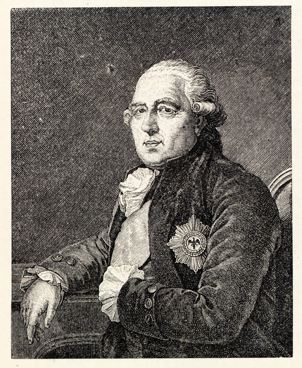 Portret Ewalda Friedricha Grafa von Hertzberg 1725-1795. autorstwa Ignaz Sebastian Klauber