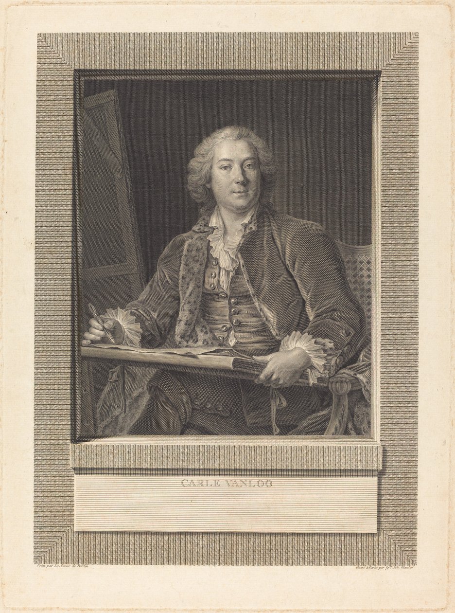 Carle Vanloo autorstwa Ignaz Sebastian Klauber after Pierre Le Sueur
