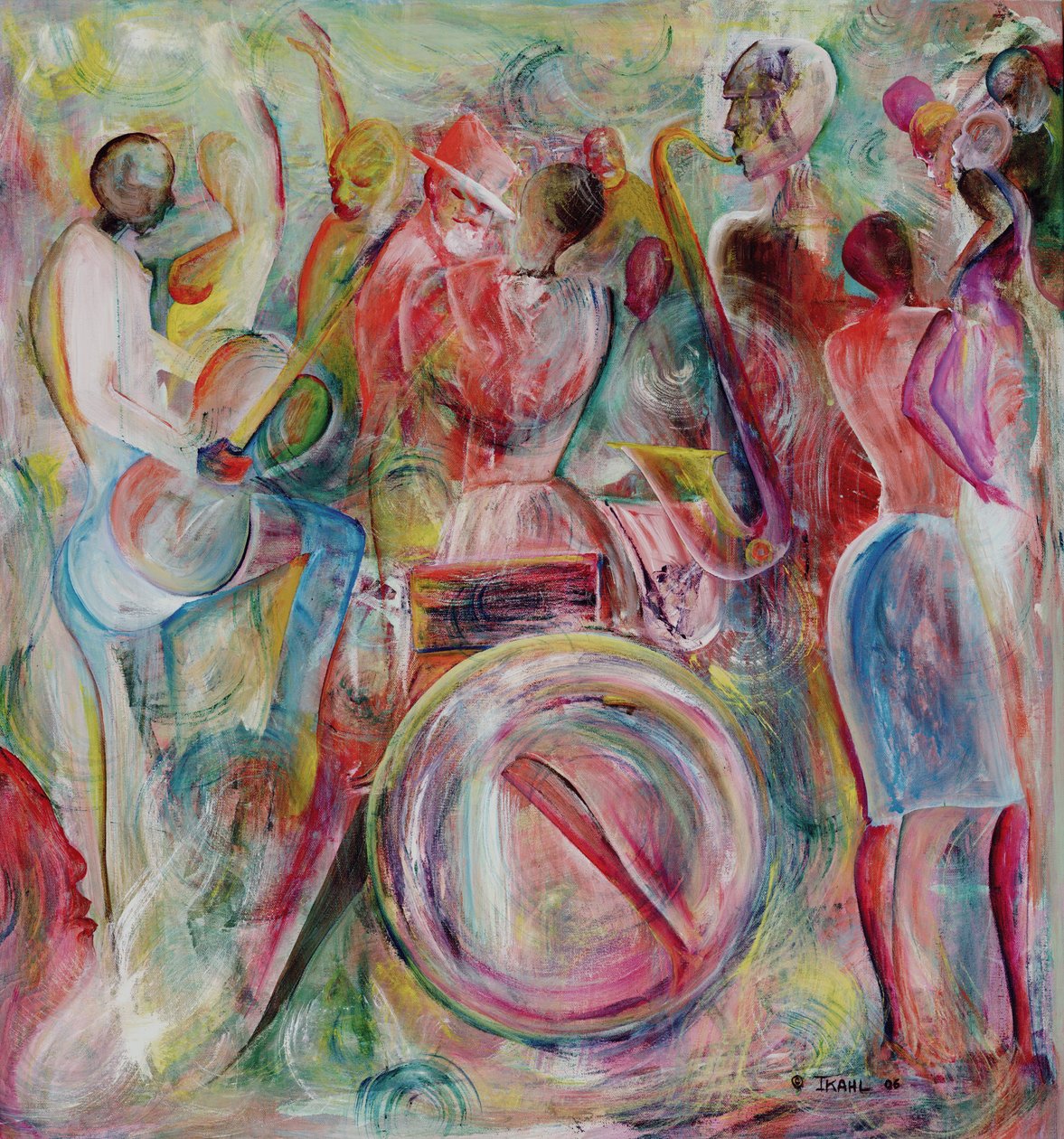 Nowy Orlean, 2006 (akryl na płycie) autorstwa Ikahl Beckford