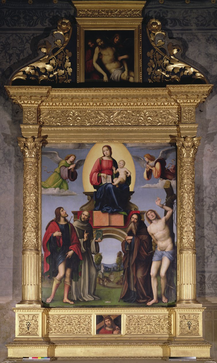 Madonna i święci, ołtarz, koniec XV w. autorstwa Il Francia