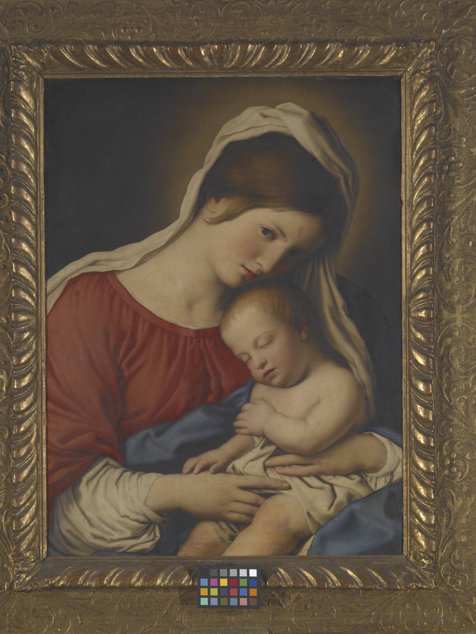 Madonna z Dzieciątkiem (olej na płótnie) autorstwa Il (1609 85) Sassoferrato