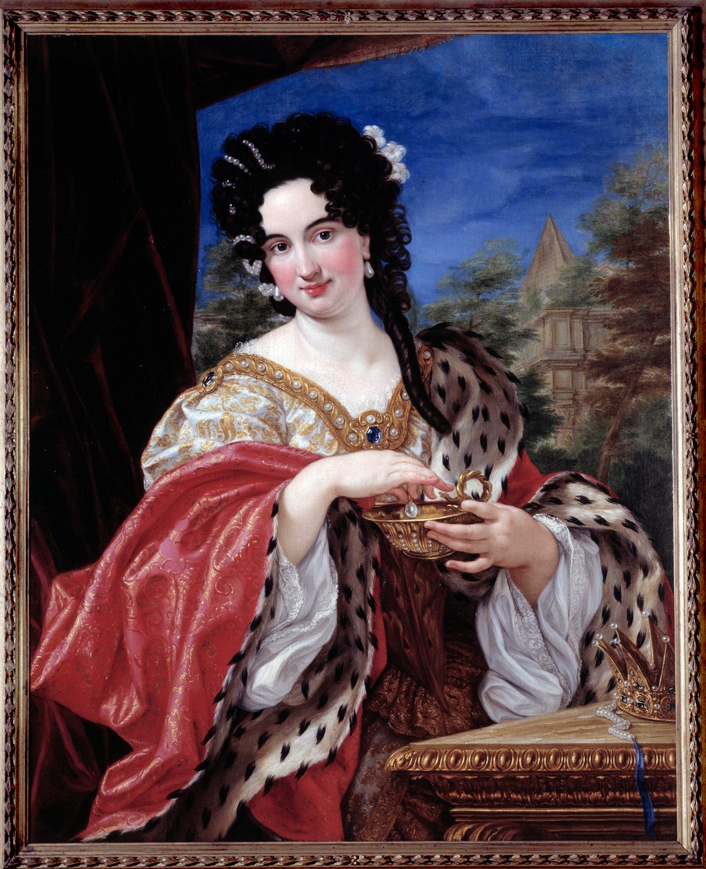 Portret kobiety w stroju Kleopatry (olej na płótnie) autorstwa Il  Baciccio