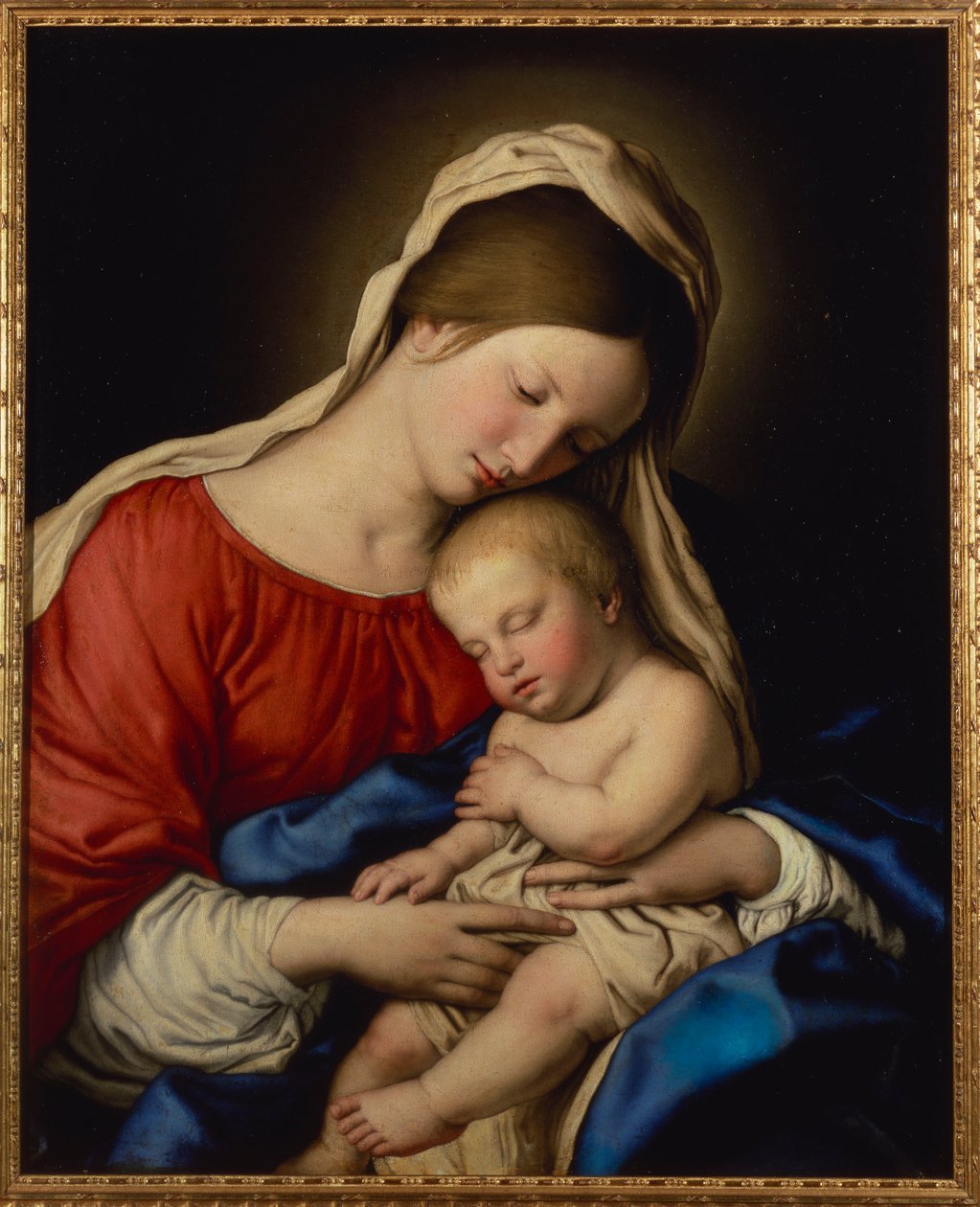 Madonna ze śpiącym Dzieciątkiem Christ autorstwa Il Sassoferrato