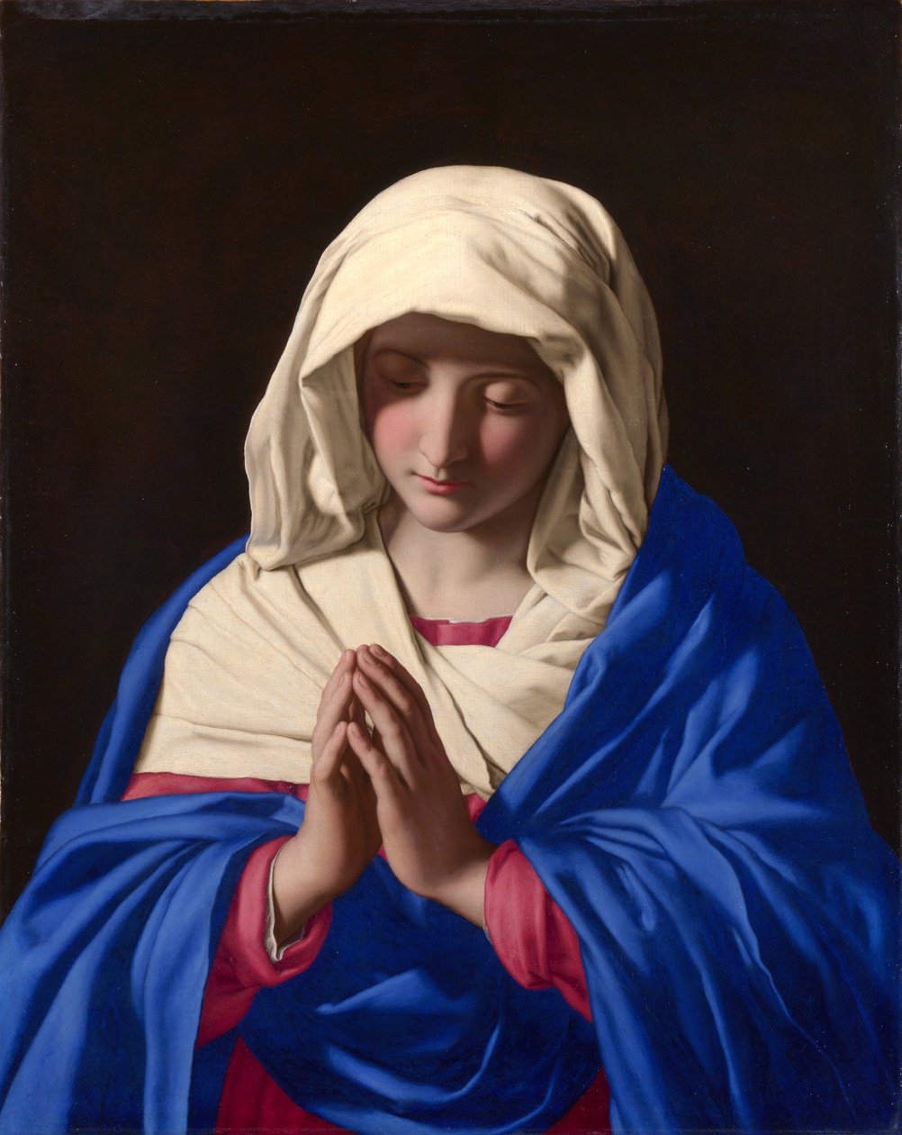 Dziewica w modlitwie, 1640-50 autorstwa Il Sassoferrato