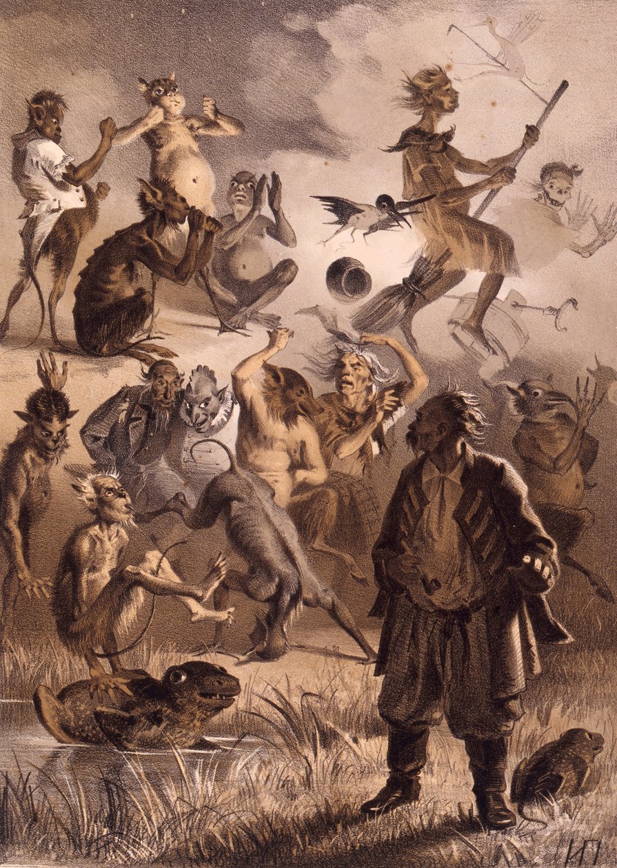 Ilustracja do bajki Zaginiony list z wieczorów na farmie koło Dikanki Nikołaja Gogola, autorstwa Illarion Mikhailovich Pryanishnikov