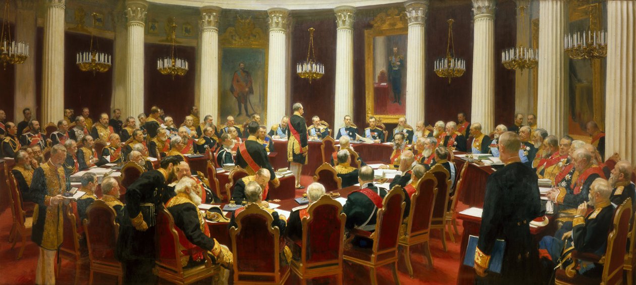 Uroczyste posiedzenie Rady Państwa w dniu 7 maja 1901 r. z okazji 100-lecia jej założenia autorstwa Ilya Efimovich Repin