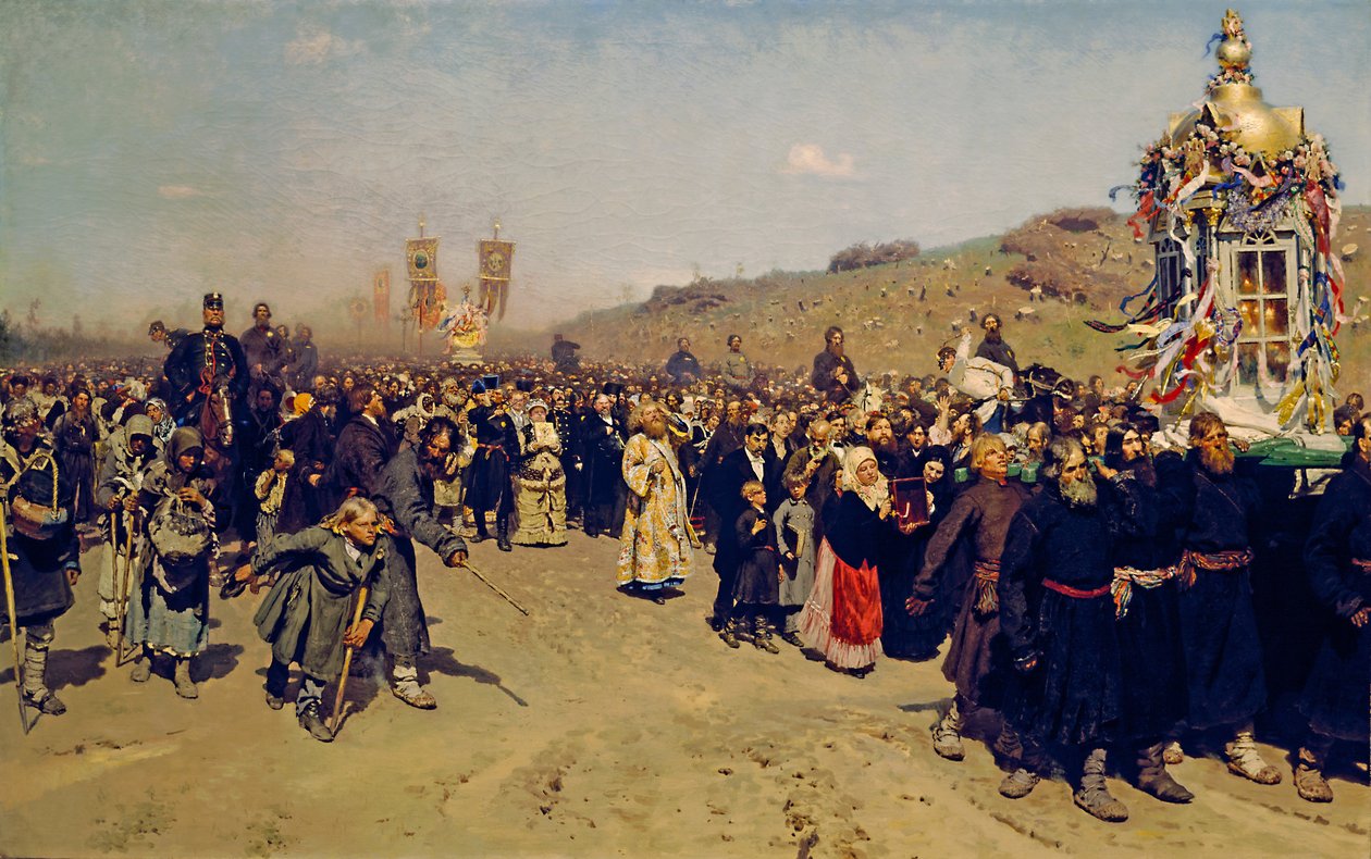 Procesja religijna w Guberni Kurskiej autorstwa Ilya Efimovich Repin