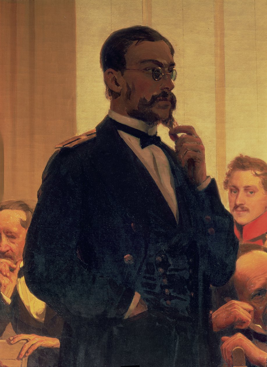 Nikołaj Andriejewicz Rimski-Korsakow (1844-1908), z Kompozytorów słowiańskich, lata 90. XIX wieku (szczegół) autorstwa Ilya Efimovich Repin