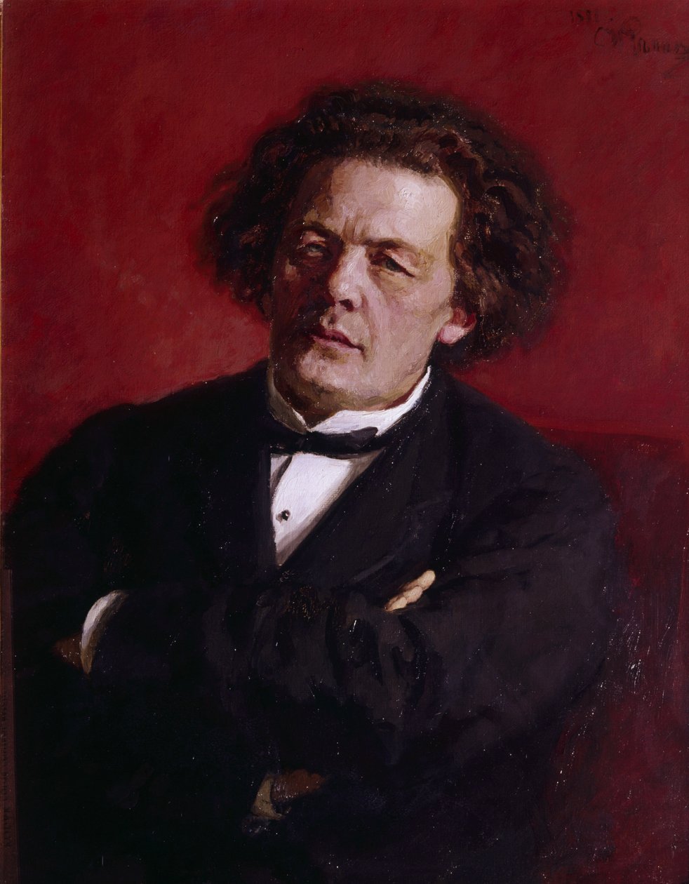 Portret Antona Grigoriewicza Rubinsteina, 1881 r. autorstwa Ilya Efimovich Repin